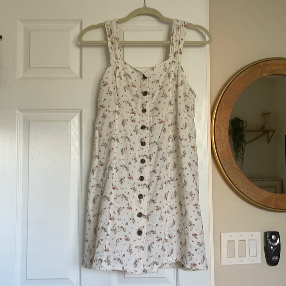 Floral print ivory sundress